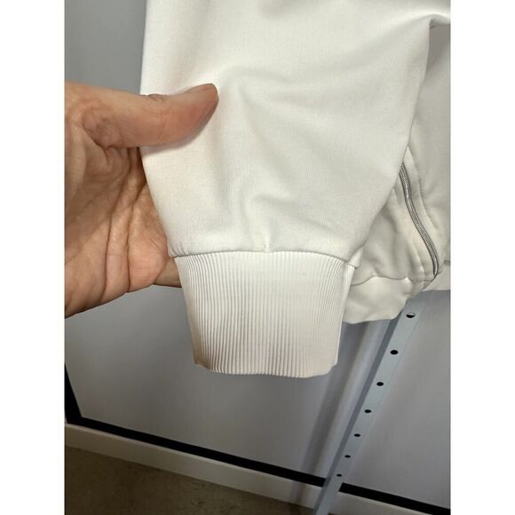 SOFIBELLA Women's Crew Neck Side Zip Long Sleeve Top White Size Large - Picture 9 of 12